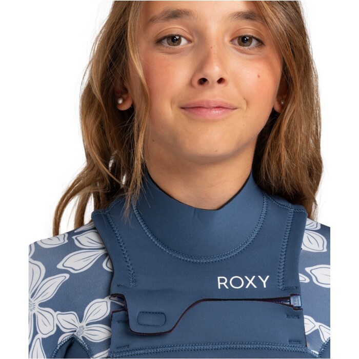 2024 Roxy Junior Swell Series 5/4/3mm Chest Zip Wetsuit ERGW103059 - Wild Wind Drifter Floral